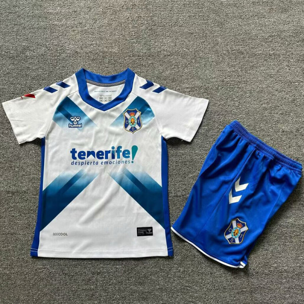 24/25 CD Tenerife Home Kids Soccer Jersey