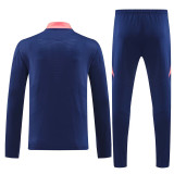 24/25 Man Utd Sapphire Blue Player version Half Pull Tracksuit  (球员版、半拉链)