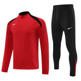 24/25 NK Red Half Zipper Sportswear # 812红色(半拉链)