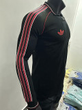 24/25 Man Utd Black Leisure Long Sleeve Player Version Retro Soccer Jersey