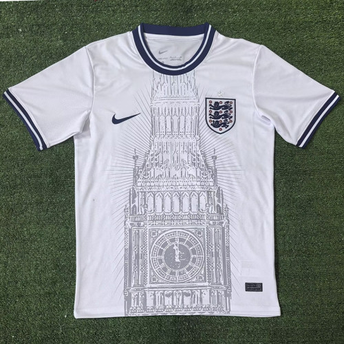 24/25 England White Pattern Fans Soccer Jersey