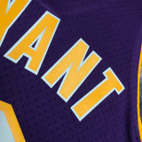 2001 LAKERS BRYANT #8 Purple Retro Top Quality Hot Pressing NBA Jersey(V领)