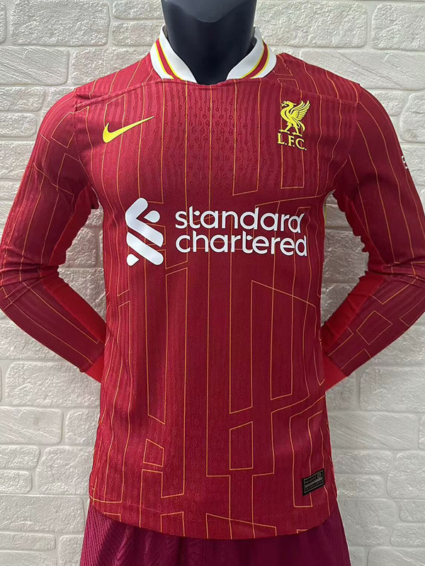 24/25 LIV Home Long Sleeve Player Version Soccer Jersey