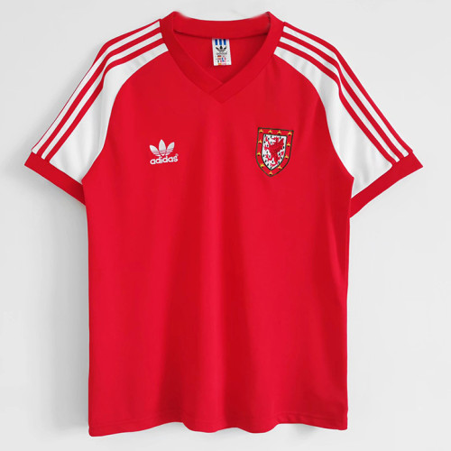 1982 Wales Home Retro Soccer Jersey