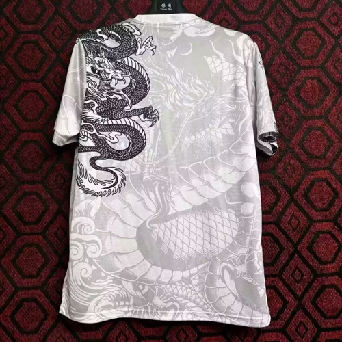 24/25 RMA White （Black Dragon Pattern） Training Shirts（肩黑龙纹）