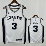 Sa Spurs PAUL #3 White Top Quality Hot Pressing NBA Jersey