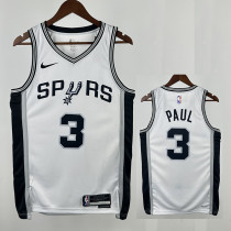 Sa Spurs PAUL #3 White Top Quality Hot Pressing NBA Jersey