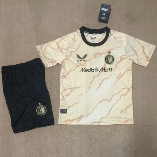 24/25 Feyenoord Fourth Kids  Soccer Jersey