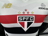25/26 Sao Paulo  Home Player Version Soccer Jersey(胸前SUPERBET)