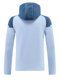 24/25 Man City Blue Grey Hoodie  Jacket Tracksuit#01