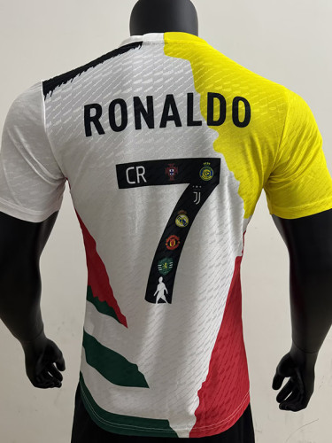 25/26 Al-Nassr C-RONALDO Co Branded Edition Player Version  Soccer Jersey黄白领