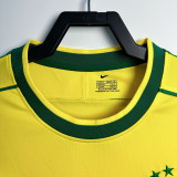 1998 Brazil Home Long Sleeve Retro Soccer Jersey