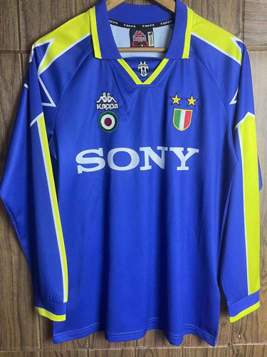 1996/1997 JUV Away Blue Retro Long Sleeve Soccer Jersey (长袖)