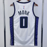 23/24 Kings MONK #0 White Top Quality Hot Pressing NBA Jersey
