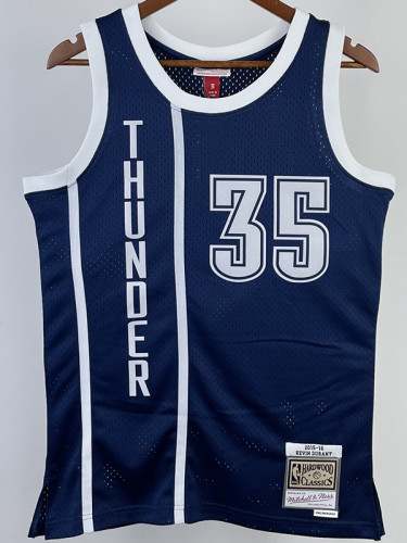2015/2016 OKC DURANT #35 Royal Blue Retro Top Quality Hot Pressing NBA Jersey