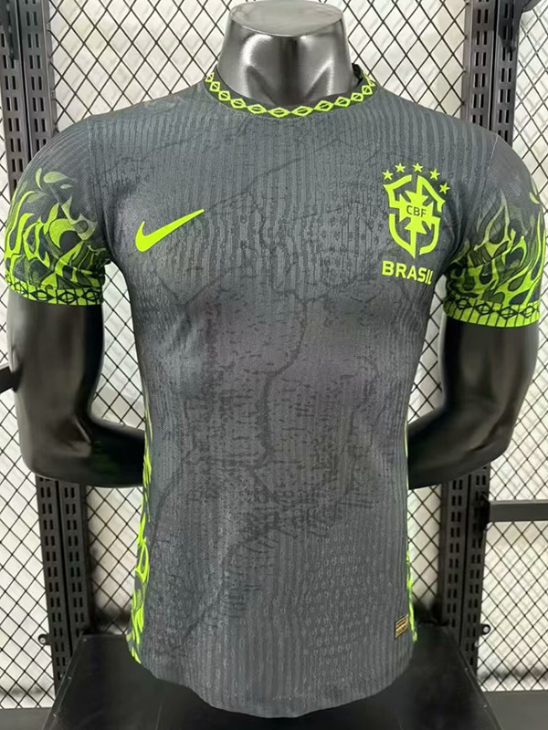 25/26 Brazil Grey Special Edition Player Version Soccer Jersey