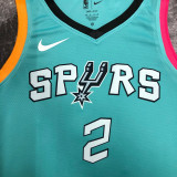 22/23 Sa Spurs LEONARD #2 Green City Edition Top Quality Hot Pressing NBA Jersey