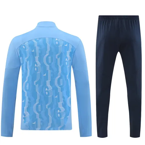 24/25 Man City Light Blue Printing Half Pull Tracksuit  (半拉链)