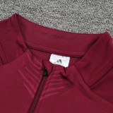 24/25  Bayern Bordeaux  Kids Half Pull Tracksuit  (童装、半拉链)