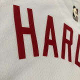 22/23 Nets HARDEN #13 White Top Quality Hot Pressing NBA Jersey (Retro Logo)