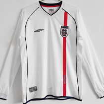 2002 England Home Retro Long Sleeve Soccer Jersey (长袖) 2002 England Home Retro Long Sleeve Soccer Jersey (长袖)