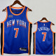 23/34 KNICKS ANTHONY #7 Blue City Edition Top Quality Hot Pressing NBA Jersey