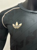 24/25 RMA Black Commemorative Edition Long Sleeve Player Version Retro Soccer Jersey