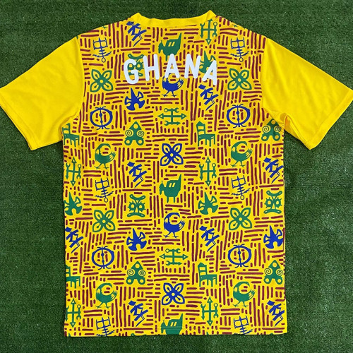 24/25 Ghana Yellow  Fans Pre Match Training Shirts