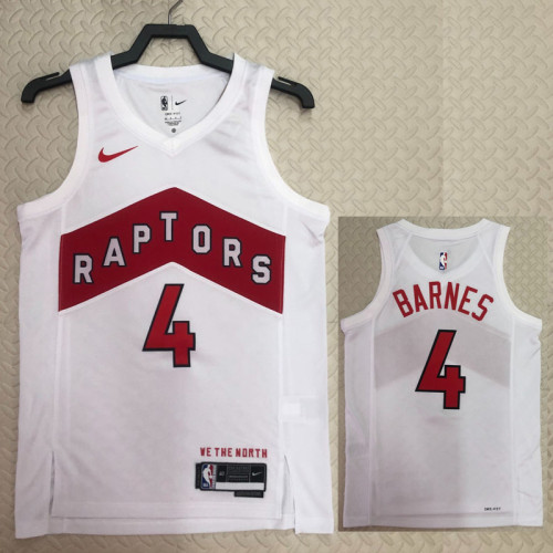 22/23 Raptors BARNES #4 White Top Quality Hot Pressing NBA Jersey