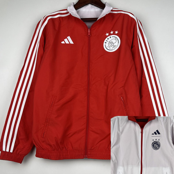 23/24 Ajax Red & White Double Sided Windbreaker (双面风衣)