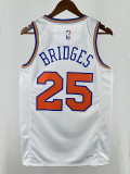 KNICKS BRIDGES #25 White Top Quality Hot Pressing NBA Jersey