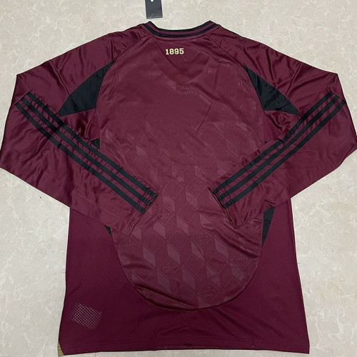 2024 Belgium Home Long Sleeve Fans Soccer Jersey