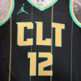 22/23 HORNETS OUBRE JR. #12 Black City Edition Top Quality Hot Pressing NBA Jersey