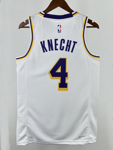 22/23 LAKERS KNEGHT#4 White Top Quality Hot Pressing NBA Jersey