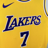 22/23 Lakers ANTHONY # 7 Yellow Top Quality Hot Pressing NBA Jersey(圆领）