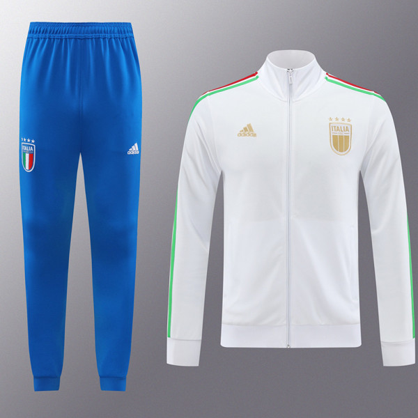 24/25 Italy White Jacket Tracksuit #01(白衫*蓝裤)