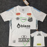 24/25 Santos FC Home Fans Soccer Jersey(Print All Sponsor)(新全广告、背上NVA~SRTE)