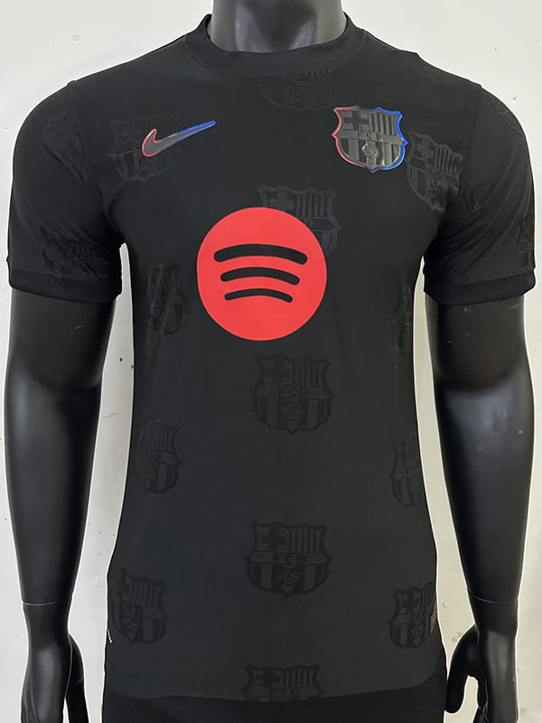 25/26 BAR Black Team Logo Special Edition Player Version Soccer Jersey