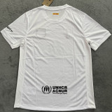 25/26 BAR White  Fans Soccer Jersey(黑胸花）
