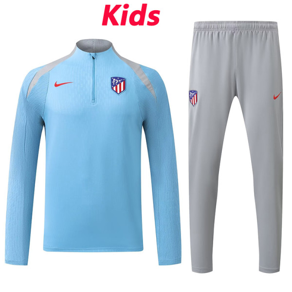 24/25 ATM Sky Blue Kids Half Pull Tracksuit (童装、半拉链)