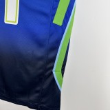 Dallas Mavericks LRVING #11 Blue Gradient Top Quality Hot Pressing  NBA Jersey