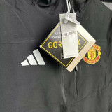 24/25  Man Utd Black Assault  Hooded Windbreaker (Y12连帽冲锋衣）
