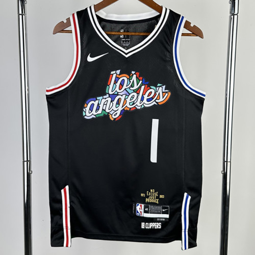 22/23 CLIPPERS HAROEN #1 Black City Edition Top Quality Hot Pressing NBA Jersey