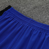 24/25 INT White # blue stripes Tank top and shorts suit