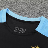 24/25 Argentina Black Tank top and shorts suit(黑色蓝肩）