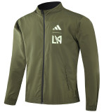 23/24 Los Angeles Black & Green Double Sided Windbreaker (双面风衣)白色边