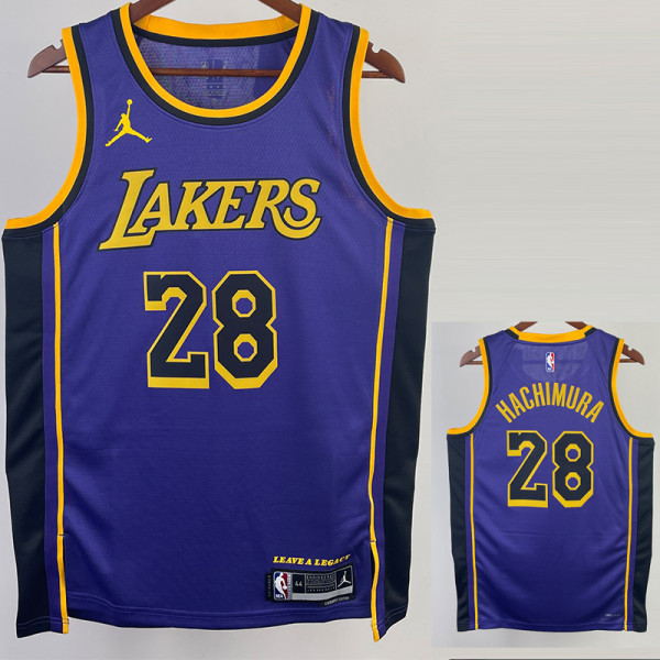 22/23 LAKERS HACHIMURA #28 Purple Top Quality Hot Pressing NBA Jersey (Trapeze Edition)
