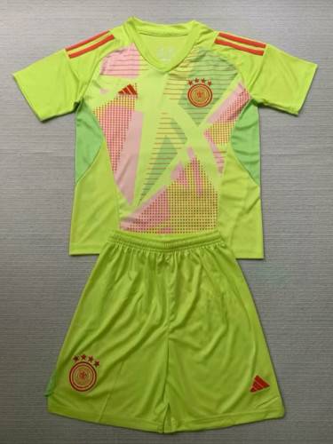 24/25  Germany Green Goalkeeper Kids Soccer Jersey