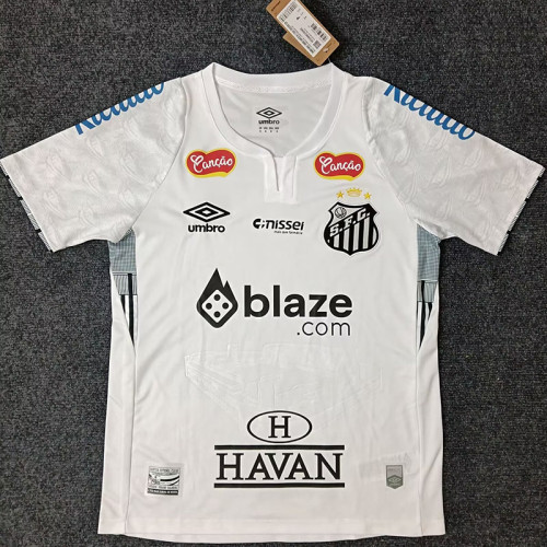 24/25 Santos FC Home Fans Soccer Jersey(Print All Sponsor)(新全广告、背上NVA~SRTE)