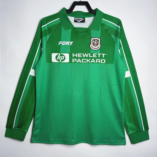 1997/1999 TOT Green Goalkeeper  Long Sleeve Retro Soccer Jersey(长袖）